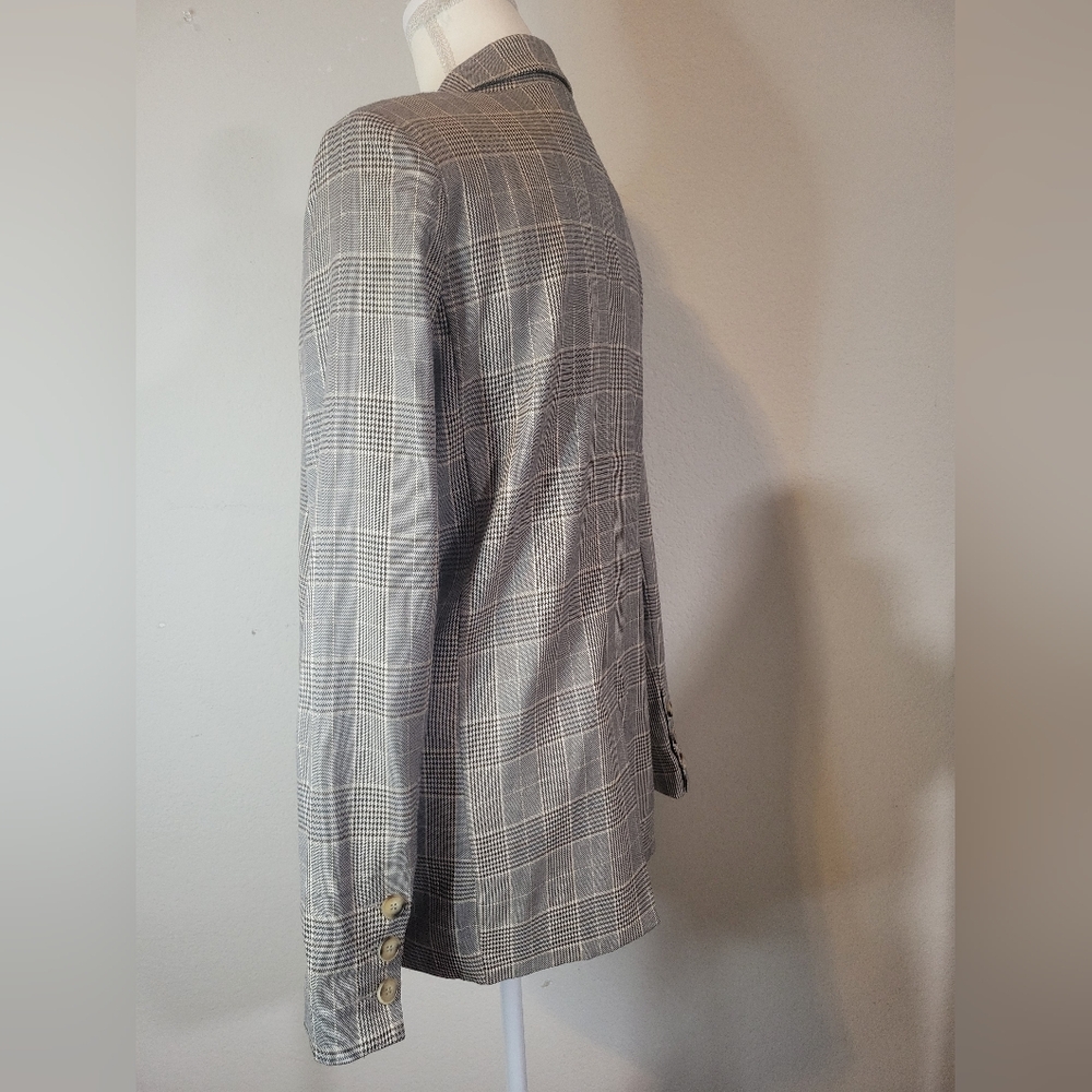Vici Gray And White Blazer Structured Wool Blend - image 4